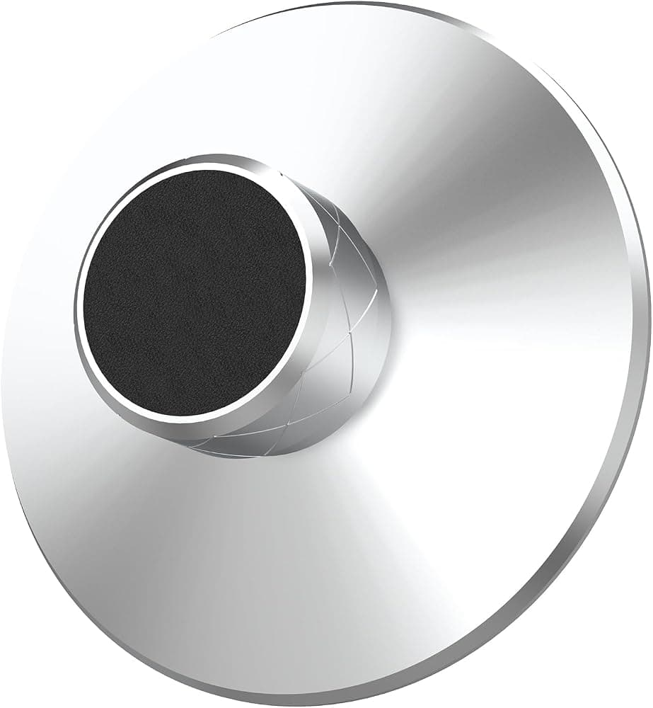 Preffair LP113S 3.98OZ Silver Record Weight Stabilizer, Aluminum Turntable Weight Vibration Reducer with Protective Leather Base Pad for LP Record Player, Vinyl Audio Technica Accessories (Silver)
