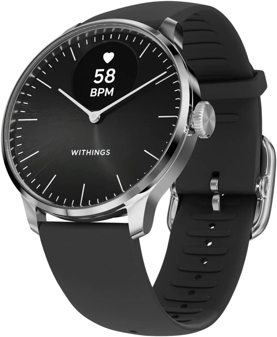 Withings ScanWatch Light: reloj inteligente híbrido, monitoreo de frecuencia cardíaca, rastreador de actividad física, rastreador de ciclo, monitoreo del sueño