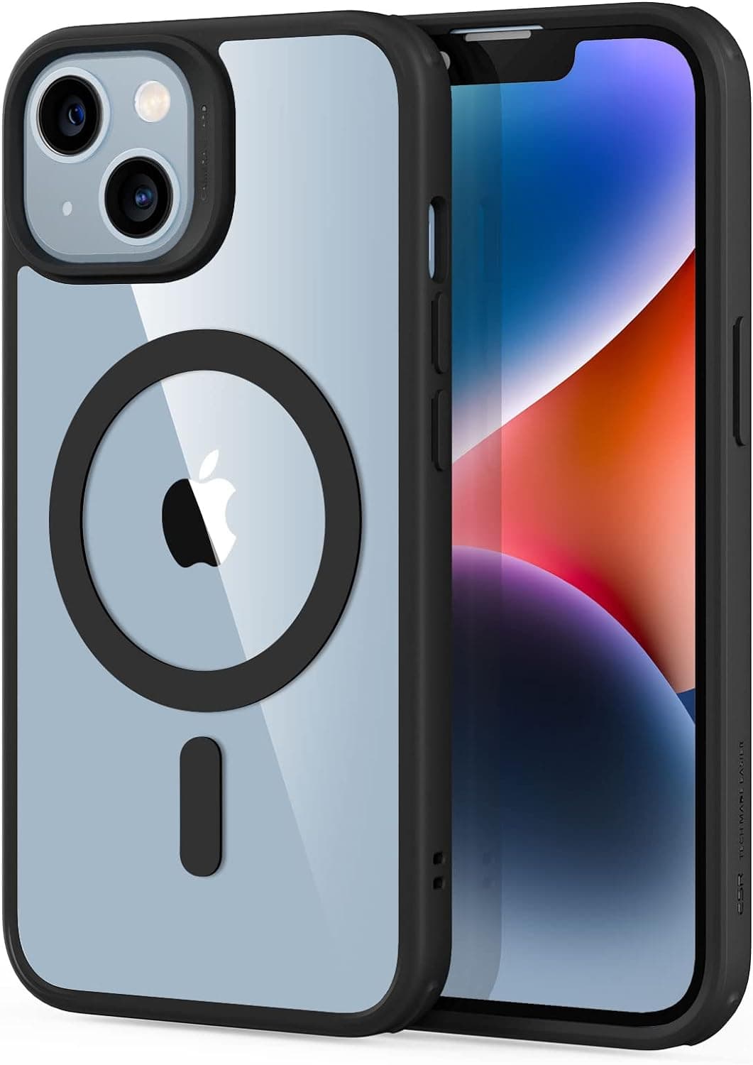 Estuche ESR Classic Hybrid para iPhone 14/13, negro transparente