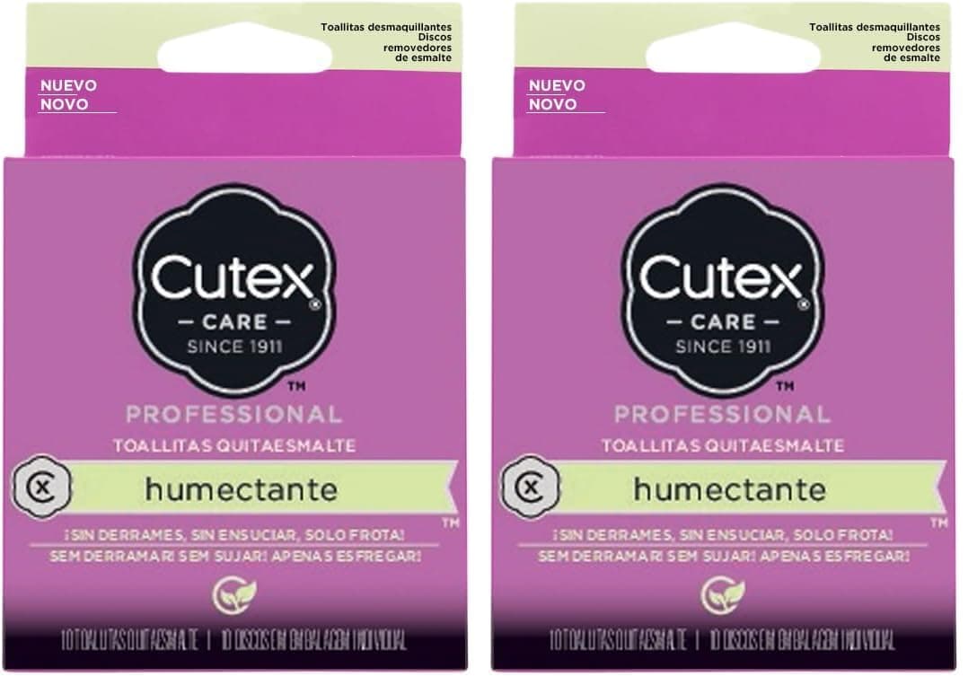 Cutex Care Swipe and Go Almohadillas quitaesmalte de uñas, 10 unidades (paquete de 2)