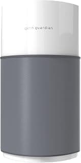 GermGuardian AirSafe+ XL Purificador de aire para dormitorio y hogar - UV-C - Filtro HEPA verdadero de 360 ​​grados - Filtra caspa de mascotas, polvo, polen y humo - Monitor de calidad del aire - AC3200 - Gris y blanco