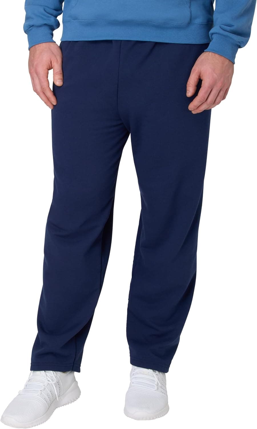 Hanes Pantalones deportivos EcoSmart para hombre, pantalones deportivos con bolsillos, dobladillo abierto en la parte inferior, pantalones de forro polar