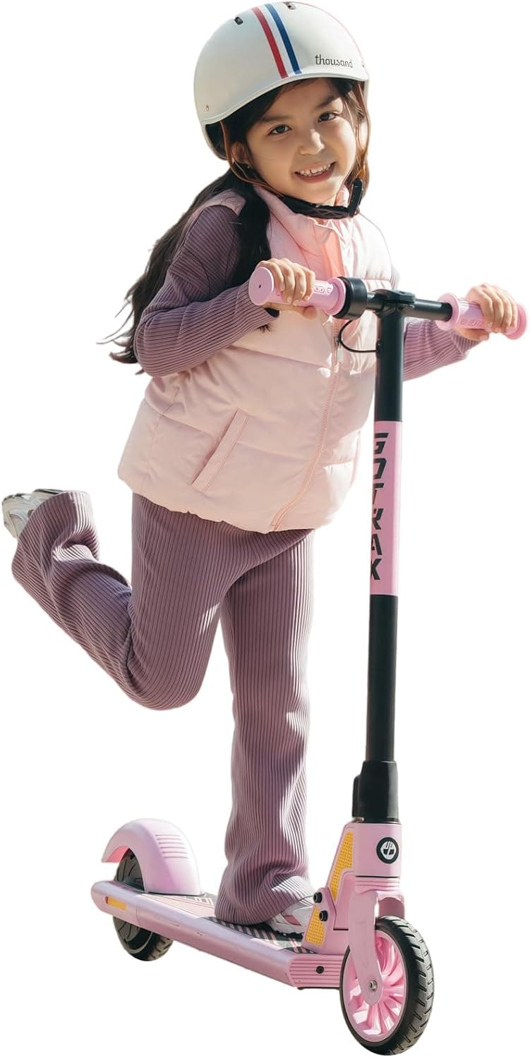 Scooter eléctrico Gotrax para niños de 6 a 12 años, máximo 3,75 millas y 7,5 mph, control de pulgar | Motor de 150 W, rueda sólida de 6", fácil de montar y montar, certificación UL2272 CPC aprobada, soporta carga de 120 libras para niños y niñas