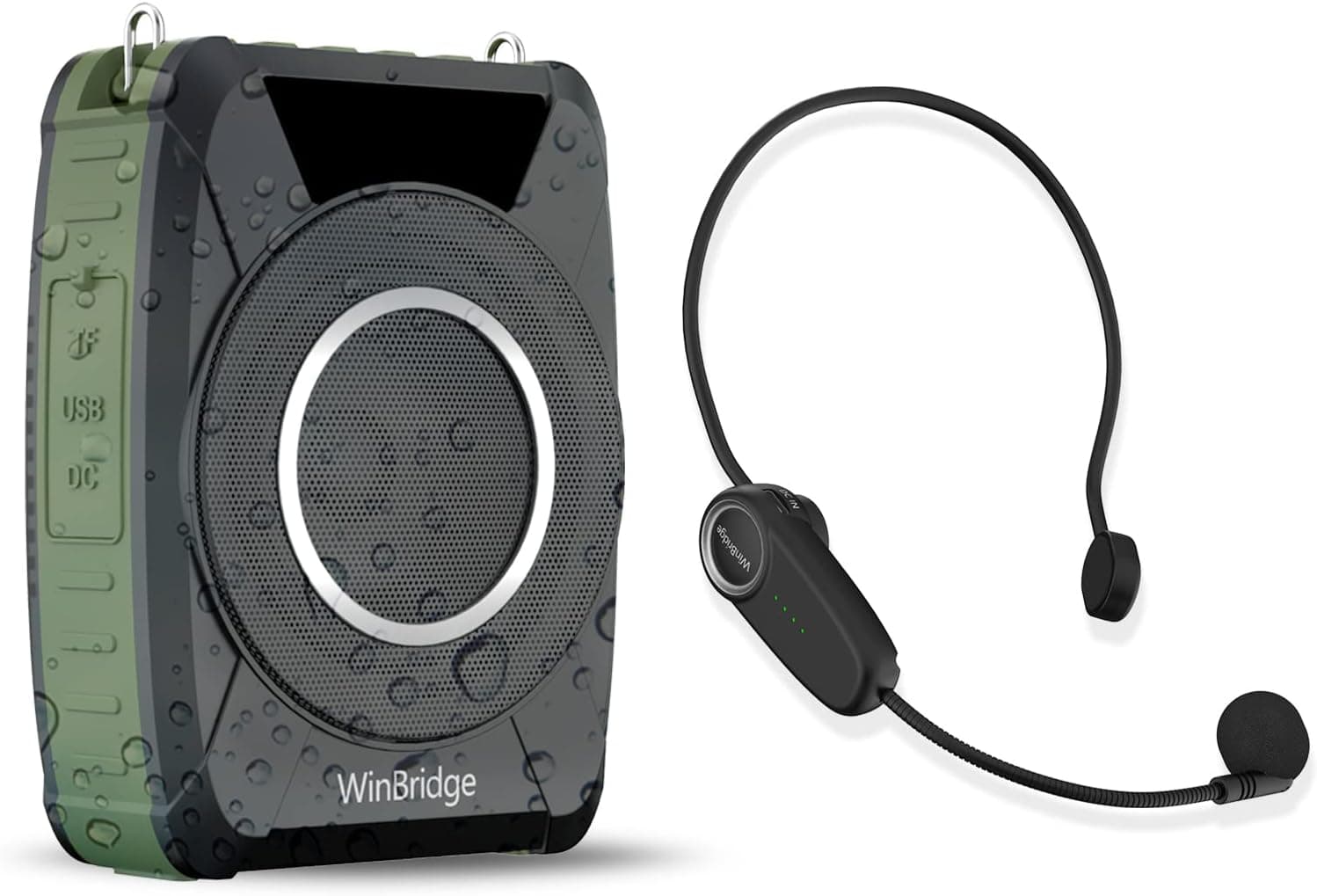 Waterproof Voice Amplifier with Wireless Microphone Headset M801 20W