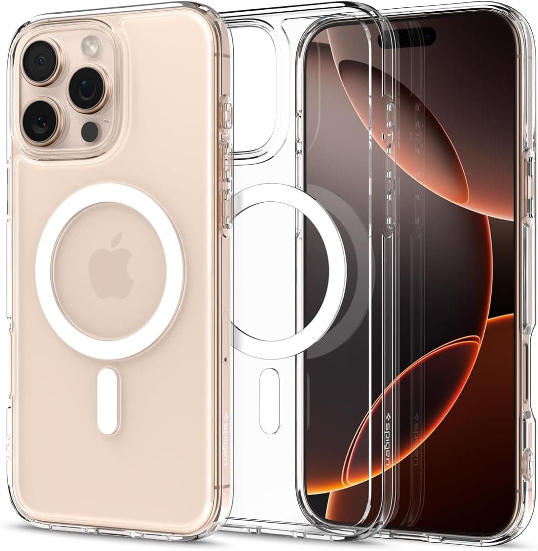 Funda Spigen para iPhone 16 Pro, Ultra Hybrid MagFit [Anti-amarilleo] [Compatible con Magsafe] - Transparente | Compatible con MagSafe, DuraClear Tech, Anti-Yellothing, Air Cushion Tech, Protección de grado militar, Spigen Signature Series