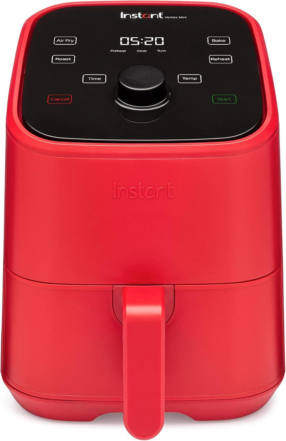 Mini freidora de aire Instant Pot Vortex 2QT, freidora de aire pequeña que crujiente, recalienta, hornea y asa para comidas rápidas y fáciles, incluye más de 100 recetas en la aplicación, es apta para lavavajillas, de los creadores de Instant Pot, roja