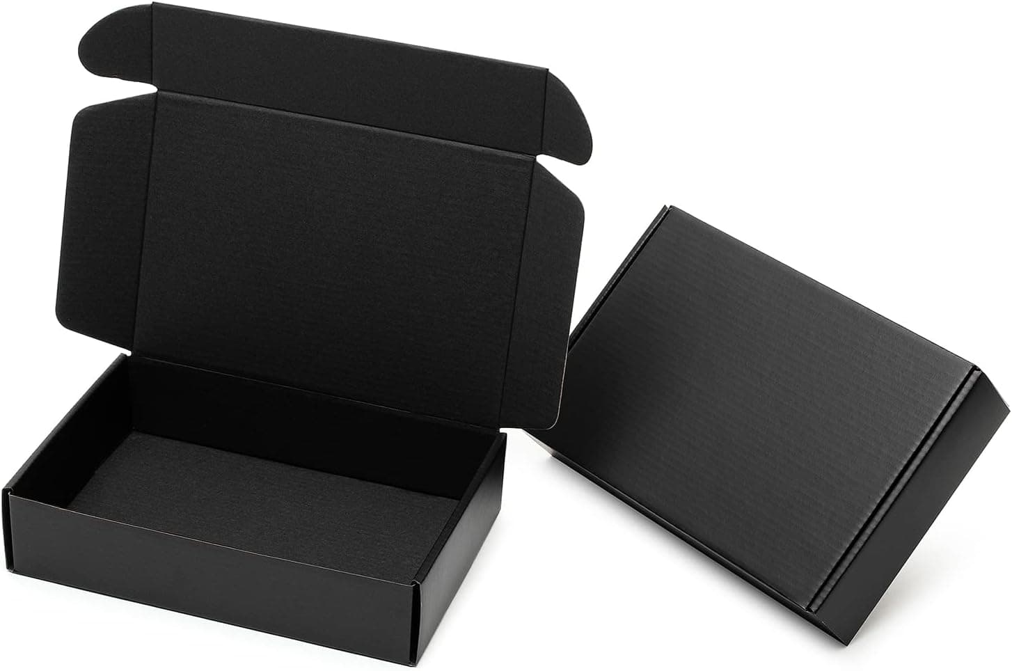 Mcfleet Cajas de envío negras de 9 x 6 x 2 pulgadas - Paquete de 24 cajas de envío de cartón corrugado para pequeñas empresas - Sobre de literatura con bloqueo de pestañas Suministros de embalaje de regalo vacíos planos | Sobre de literatura con bloqueo de pestañas Suministros de embalaje de regalo vacíos planos - Embalaje de correo para pequeñas empresas