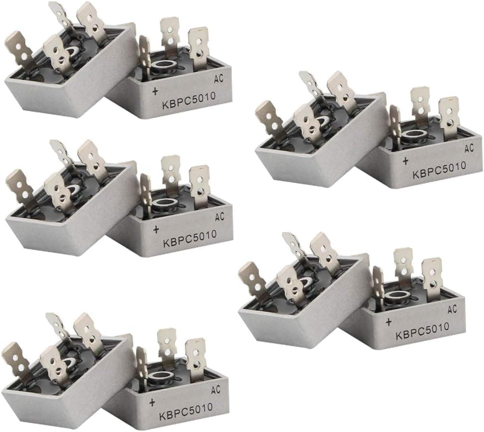 HiLetgo 10 Uds KBPC5010 diodo rectificador de puente de diodo 50A 1000V KBPC 5010 diodo rectificador de potencia componentes electrónicos
