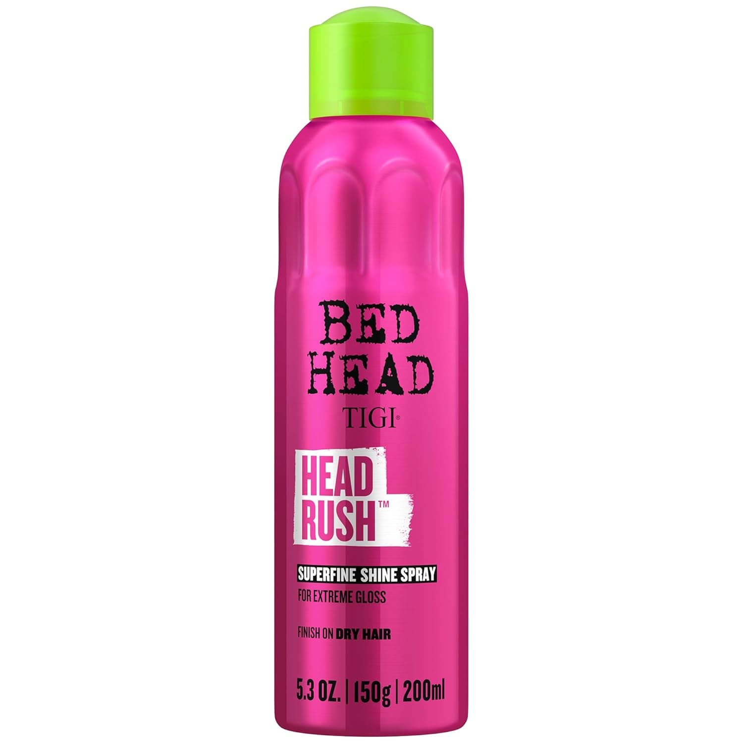 TIGI Bed Head Superfine Shine Spray, Head Rush – Finishing Spray with Silk Protein for Smooth, Shiny Hair, Exotic Tropical Fragrance, 5.3 Oz