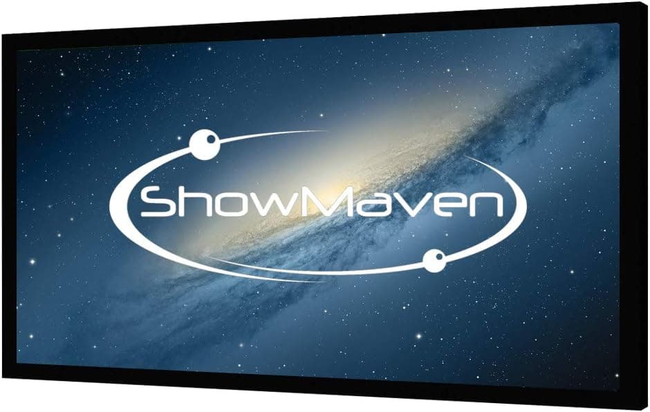 Pantalla de proyector de marco fijo de 100 pulgadas, diagonal 16:9, pantalla de proyector activa 3D 4K Ultra HD para cine en casa u oficina (16:9, 100")