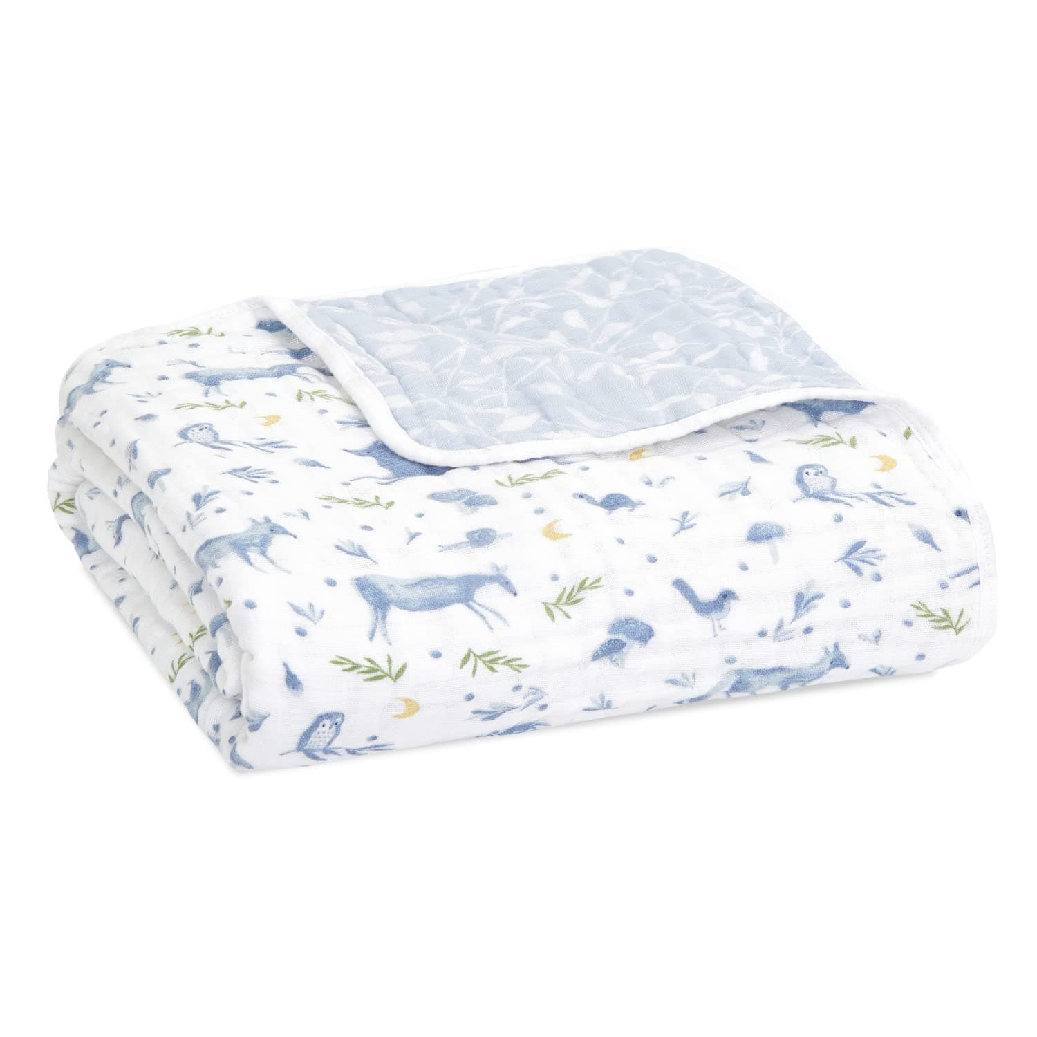 aden + anais Manta de muselina de algodón 100 % orgánico, ropa de cama para cuna para bebés recién nacidos y niños pequeños, manta de guardería para niños y niñas, registro de bebé y regalo de despedida de soltera - Al aire libre, bosque somnoliento