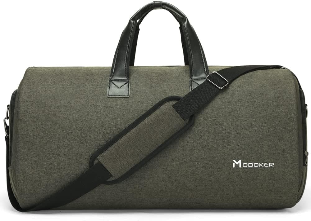 portatrajes de viaje, portatrajes convertible de 45 litros para colgar la ropa | Bolsa de lona para ropa para hombres y mujeres 2 en 1, maleta colgante, portador de traje
