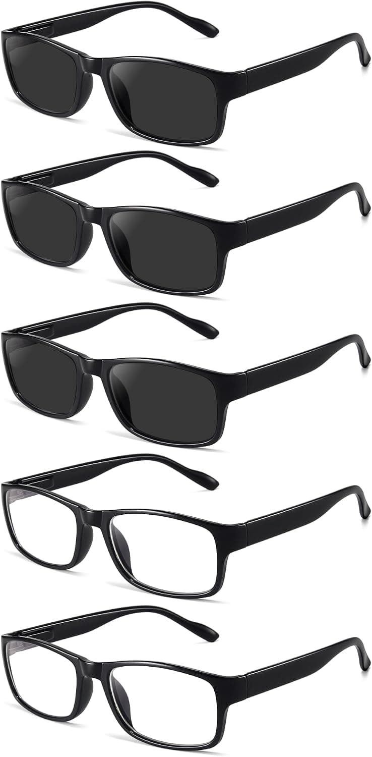 Gaoye 1.5 Reader Gafas de sol para hombre para todo el día - Lectores de computadora con protección contra luz azul - Paquete económico