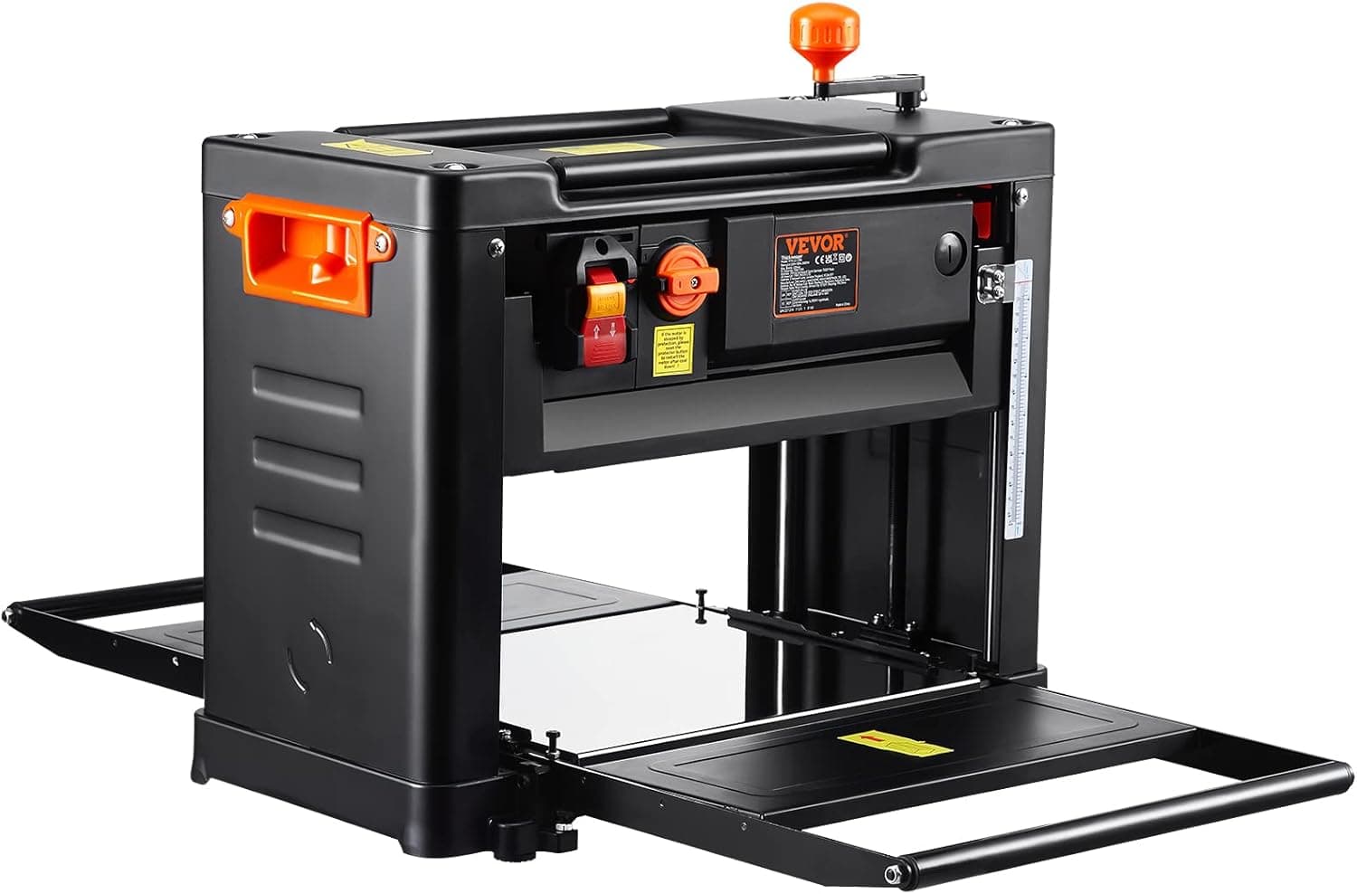 Cepilladora eléctrica de sobremesa VEVOR, cepilladora de tres cuchillas y dos velocidades de 13" de espesor | para eliminación de material de madera dura y blanda, operación de bajo ruido, con mesa de alimentación extendida, mesa ancha, motor de 15 amperios y 2000 W