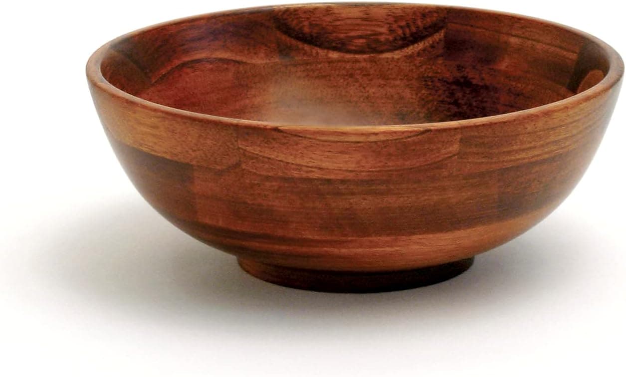 Lipper International Cuenco para servir con patas y acabado en cereza para frutas o ensaladas, pequeño, 7" de diámetro x 2,75" de altura, tazón individual