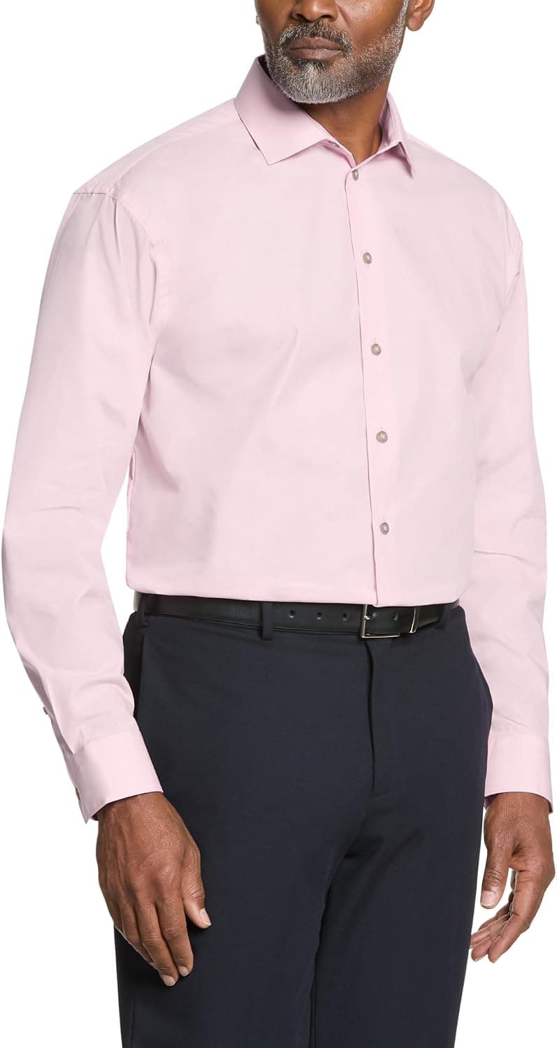 Camisa de vestir lisa de corte regular para hombre no listada de Kenneth Cole - Exclusiva de Amazon