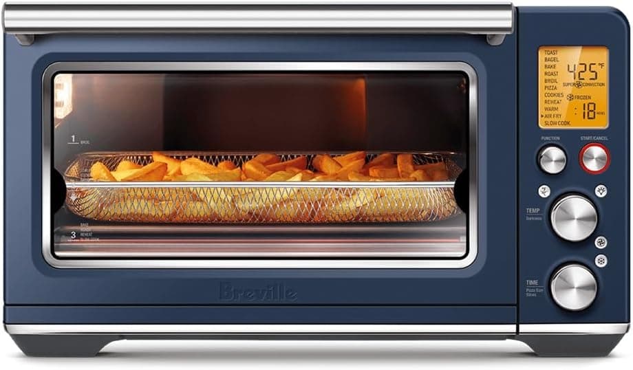 Breville BOV860DBL Freidora de aire con horno inteligente, azul Damson | Hornee, tueste, ase y más con las 11 funciones de cocción del horno de encimera | La configuración de convección reduce el tiempo de cocción hasta en un 30%