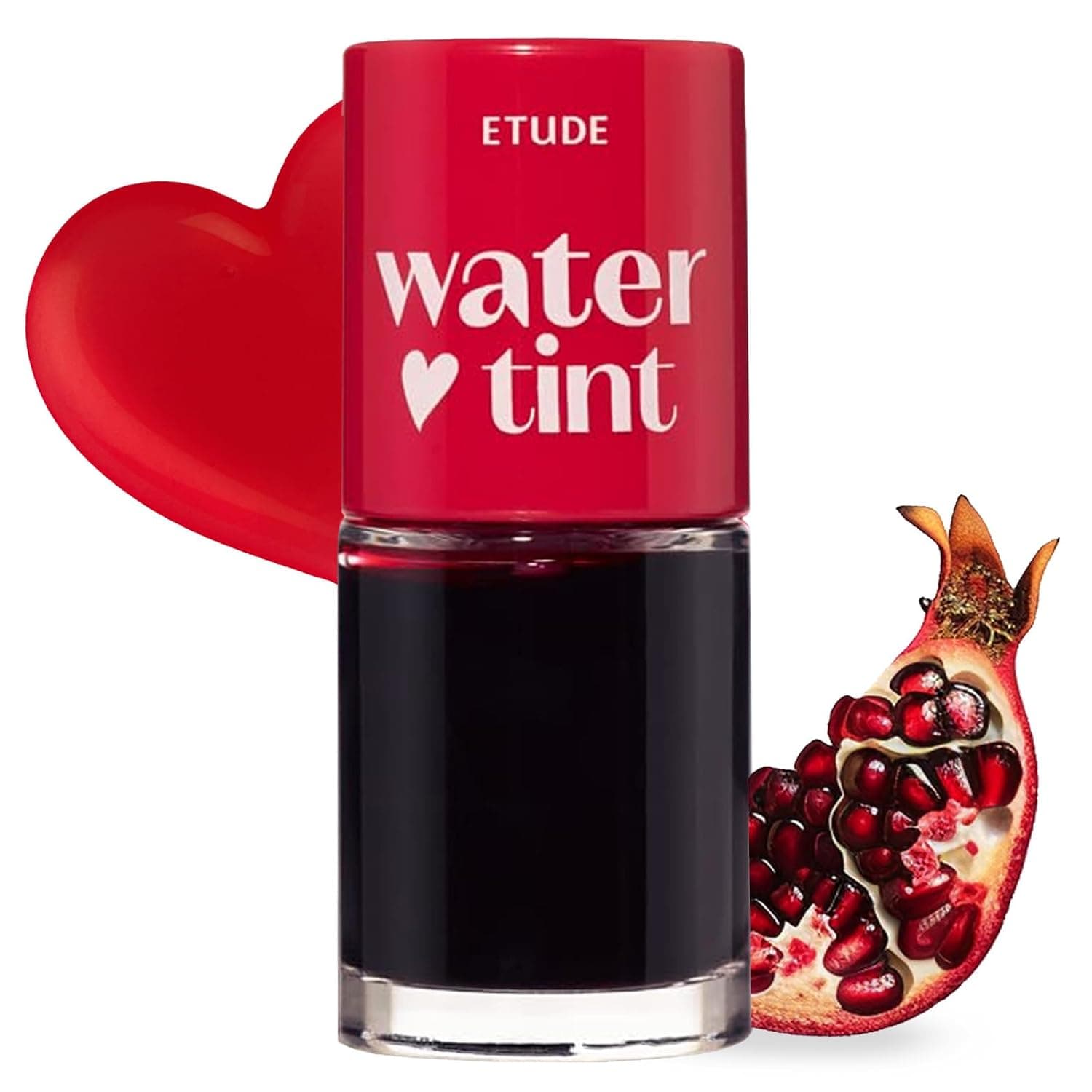 ETUDE Dear Darling Water Tint, Ade granada, tinte para labios y mejillas | tinte de labios al agua coreano y tinte para labios y mejillas; Color vivo y ligero, acabado no pegajoso y uso duradero.