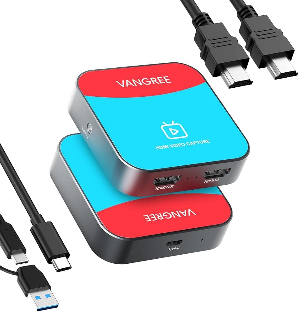 Tarjeta de Captura para Nintendo Switch, Captura HDMI 4K, USB C 3.0 1080P 60FPS | Grabador de Audio y Vídeo, baja latencia, accesorios de streaming, tarjeta de captura USB para streaming/juegos, para PS5/Xbox/OBS/Camera/PC