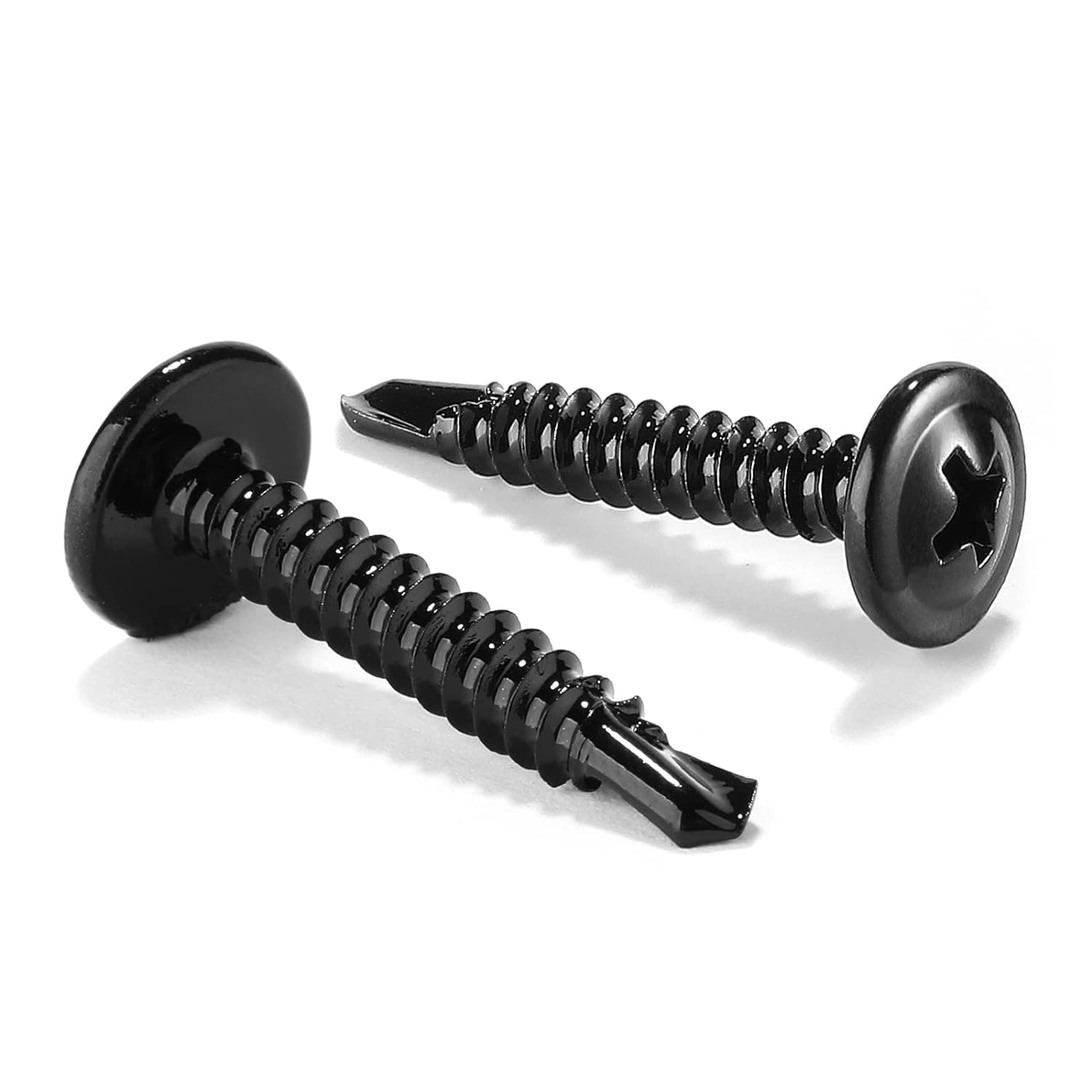 #8 x 1 tornillos de chapa de metal 500 piezas 410 cabeza de armadura de acero inoxidable tornillos autorroscantes rápidos óxido negro por SG TZH