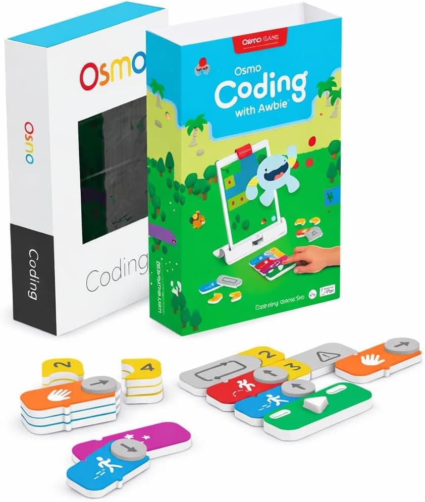 Paquete familiar de codificación, mayores de 5 años, codificación para niños, 3 juegos, iPad/Fire | Se requiere base Osmo (se vende por separado). 3 juegos - Coding Jam, Awbie & Duo - enseñan los fundamentos de la codificación a través del juego creativo