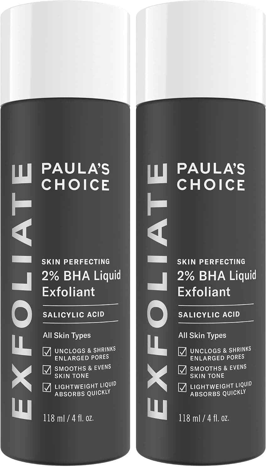 Paula's Choice PERFECCIONA LA PIEL con un 2% de exfoliante líquido BHA | Exfoliante facial suave con ácido salicílico para puntos negros, poros dilatados, arrugas y líneas finas