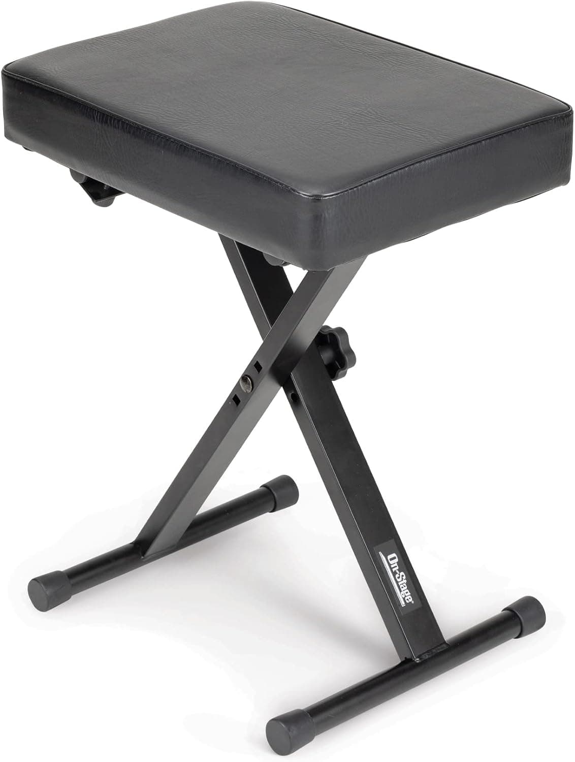 On-Stage KT7800 Banco de teclado estilo X de tres posiciones (portátil, plegable, asiento para teclados, sintetizadores, órganos y pianos, altura ajustable, acolchado, base de metal, patas de goma, negro) | Asientos para teclados. Sintetizadores, órganos y pianos, Altura ajustable, Acolchado, Amortiguado, Base de metal, Pies de goma, Negro