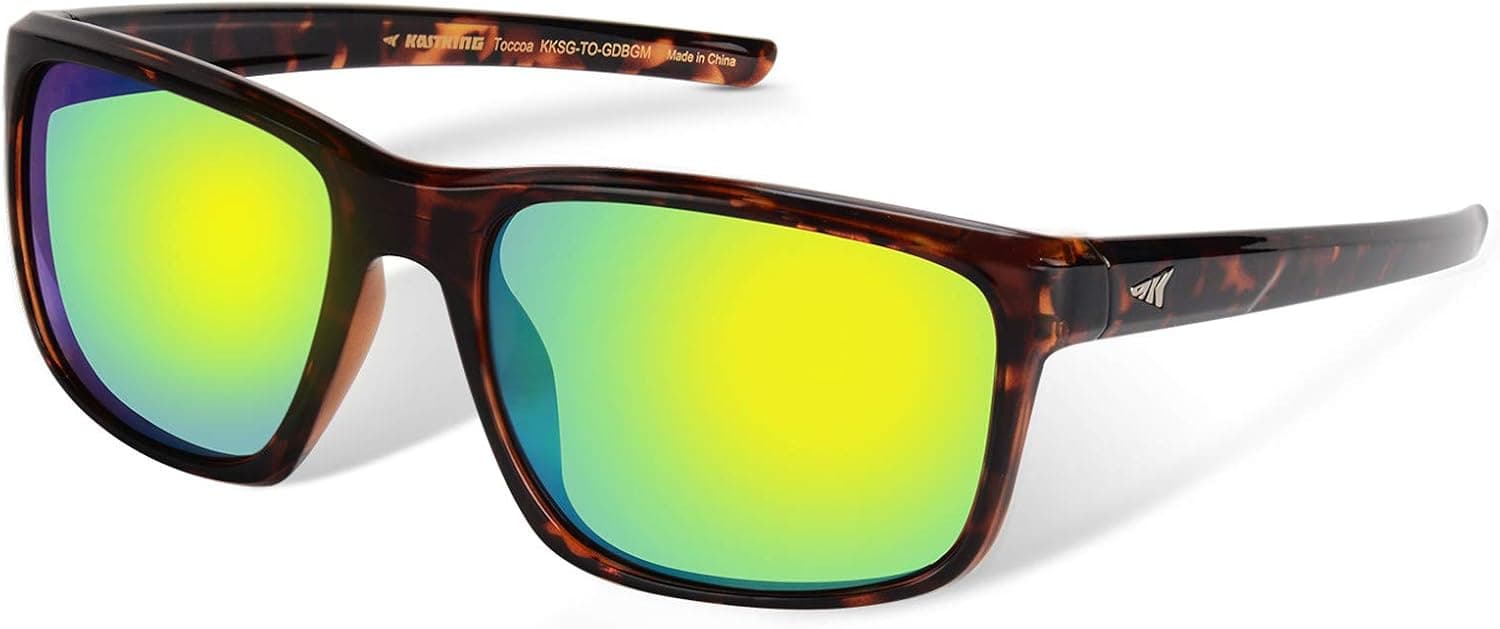 KastKing Toccoa Gafas de sol deportivas polarizadas para hombres y mujeres, protección UV | PuriVex repelente de agua y sal, ligero, duradero, marco de Grilamid, ideal para conducir, pescar, andar en bicicleta y correr