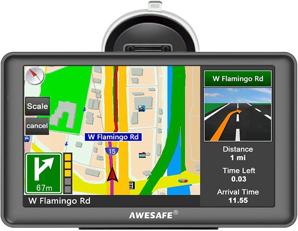 Navegador GPS para coche Pantalla táctil de 7 pulgadas Instrucciones de voz Dirección de giro Advertencia de límite de velocidad Actualización gratuita de mapa