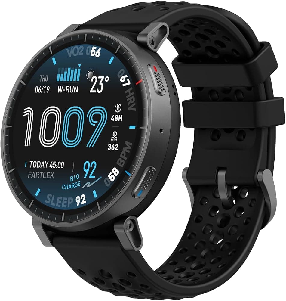 Reloj inteligente Amazfit Active Max, pantalla AMOLED de 1,5", GPS, iOS/Android | 48 mm, batería de 25 días, GPS, resistente al agua, almacenamiento de 4 GB, mapas sin conexión, más de 170 modos deportivos, monitor de actividad física del sueño y frecuencia cardíaca