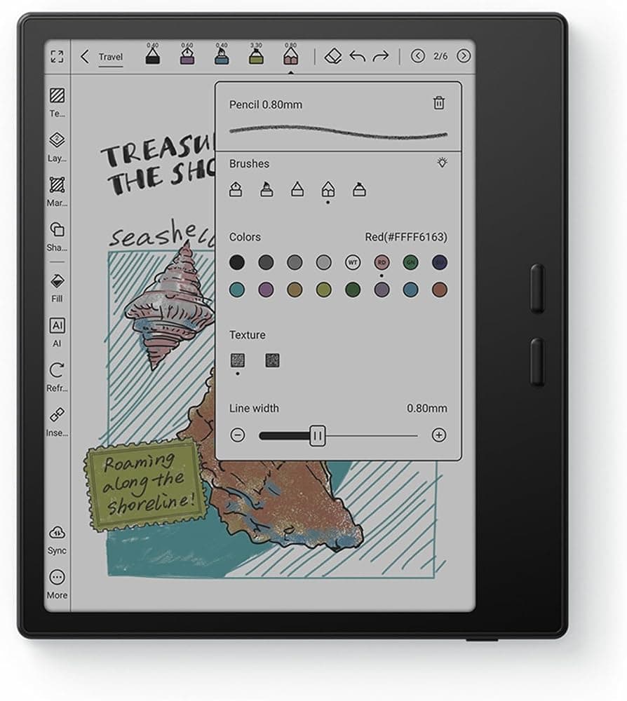 BOOX Tablet Go Color 7 Gen II E Ink Tablet Soporte Active Stylus InkSense (Negro)