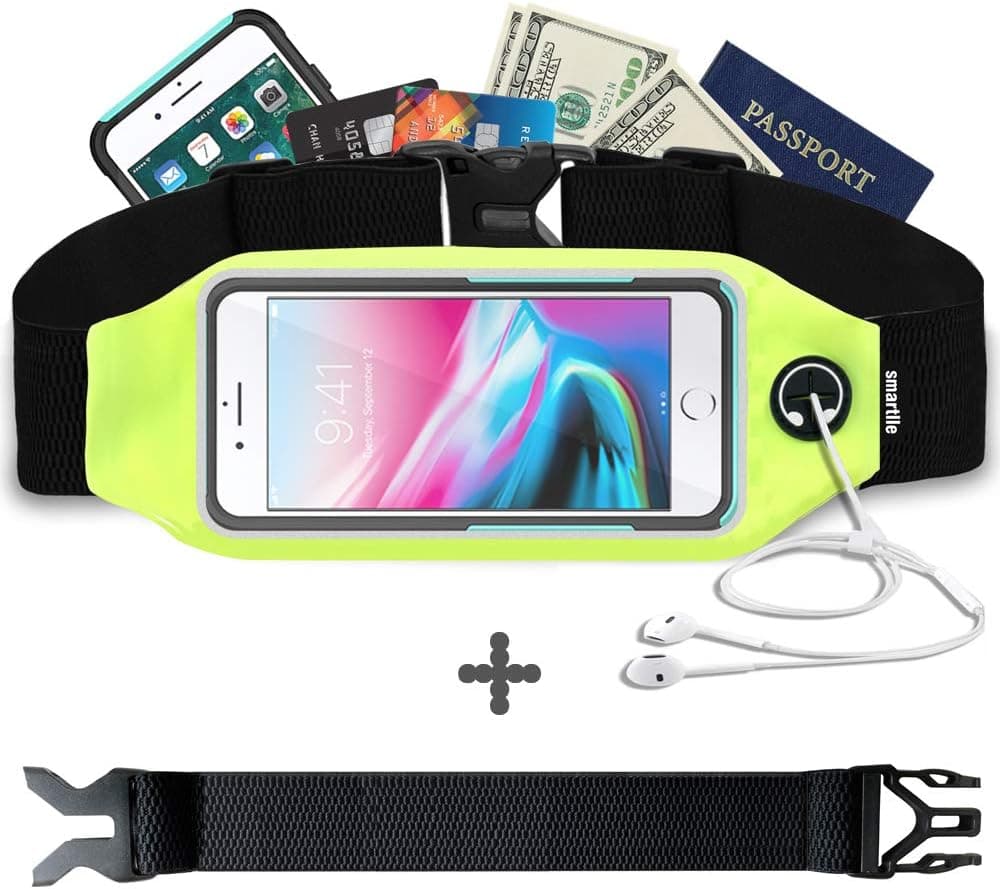Fanny pack Running Belt Waist Phone Holder/Bag Women Men for iPhone 13 12 11 Pro Max/XR/XS Max/X/8/7/6S Plus, for Samsung Galaxy S/A/Note, All Mobiles up to 7'',Gym Workout Fitness Gear