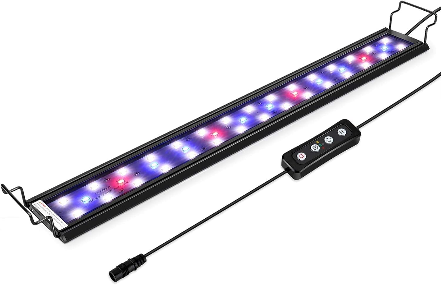 Hygger Luz de acuario de espectro completo de 9 W con soportes extensibles de carcasa de aleación de aluminio, LED blanco azul rojo, controlador externo, para pecera de agua dulce (30,5 a 18.0 in)