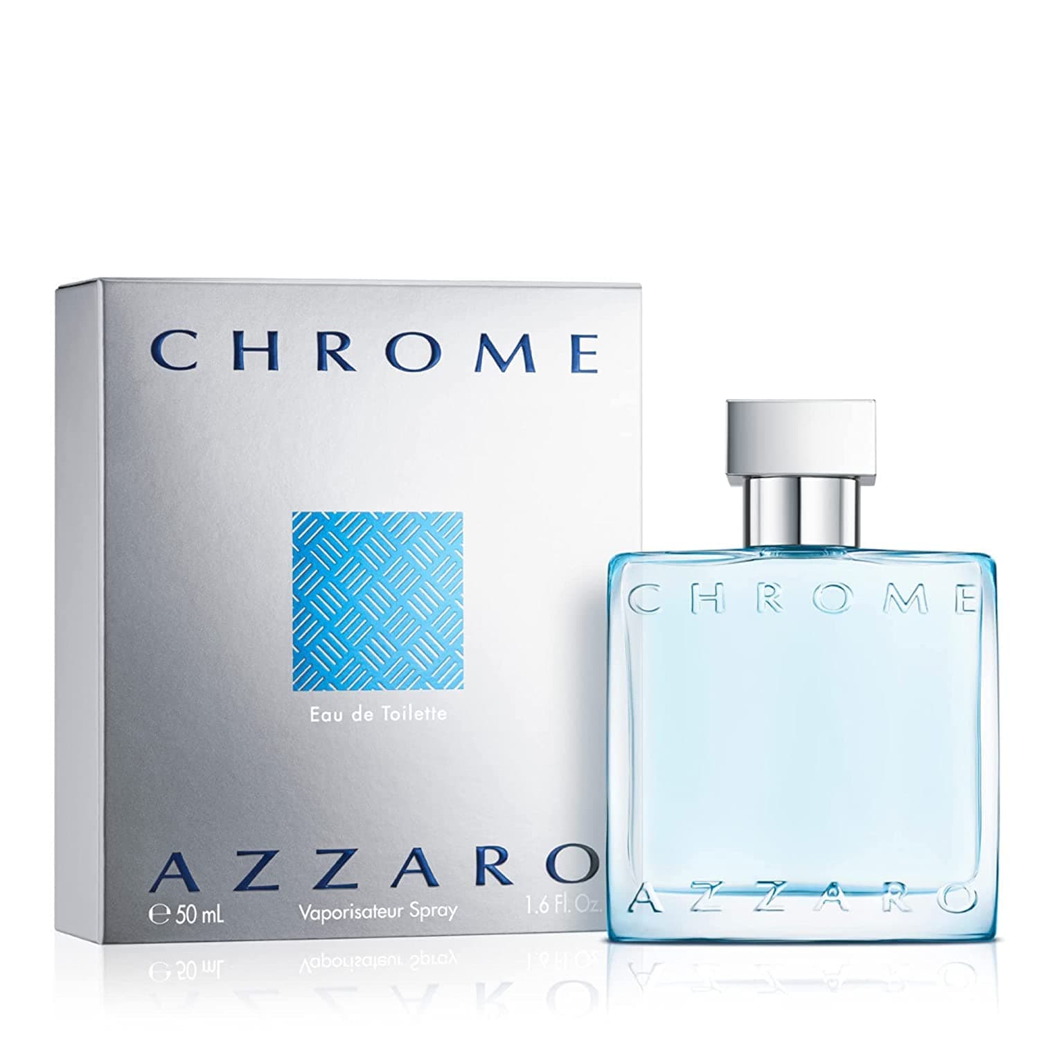 Azzaro Chrome Eau de Toilette - Colonia acuática fresca para hombre - Fragancia cítrica, amaderada y almizclada - Notas frescas de bergamota - Uso diario - Aroma clásico de playa de verano - Perfumes de lujo para hombres