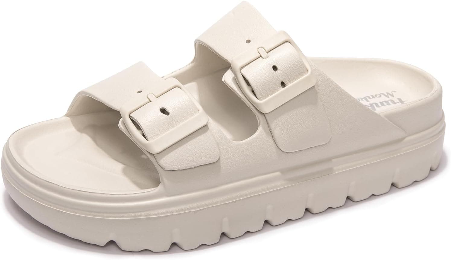 FUNKYMONKEY Women's Comfort Slides Non-Slip Lightweight Flat Beach Sandals