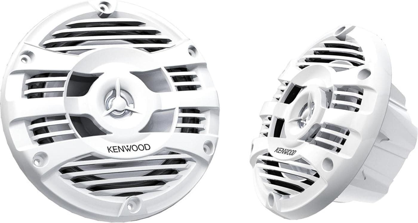 Kenwood KFC-1653MRW Par de altavoces marinos de 2 vías de 6,5" (blanco)