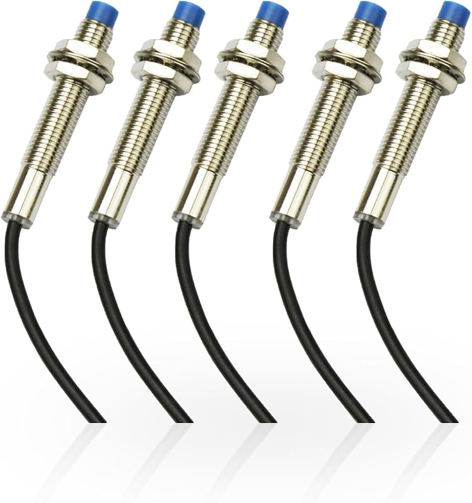 5Pcs NO Normally Open PNP Inductive Proximity Sensor Switch M12 Detector 4mm DC6V-36V 3 Wire LJ12A3-4-Z/BY