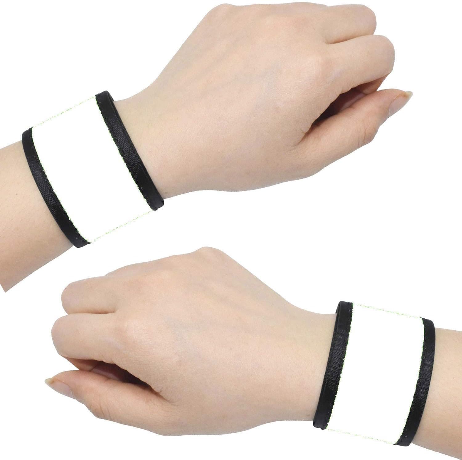 LED Glow Slap Bracelets Light Up Wristbands Flashing Arm Wrist Bands High Visibility Safety Gear Lights for Cycling Walking Running Concert Camping Outdoor Sports, Fits Women Men