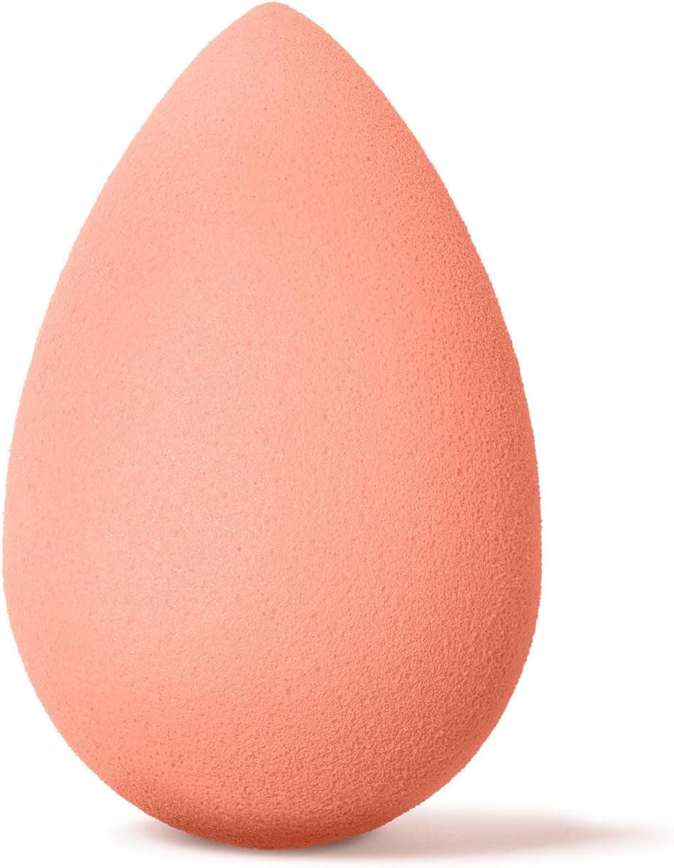 Esponja de maquillaje naranja Beautyblender | Espuma de mezcla súper suave para bases, polvos y cremas | Acabado reutilizable y lavable, vegano, libre de crueldad animal y sin rayas.