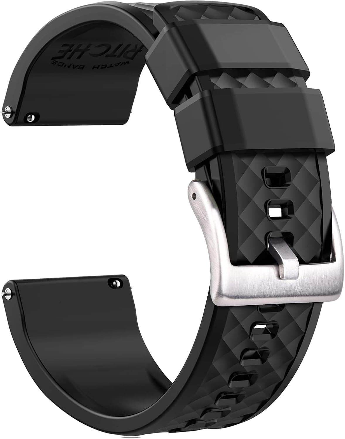Ritche Regalo de Navidad Correas de reloj de silicona 18 mm, 20 mm, 22 mm, 24 mm Correas de reloj de goma de liberación rápida para hombres, regalos de elefante blanco, rellenos de calcetines para hombres