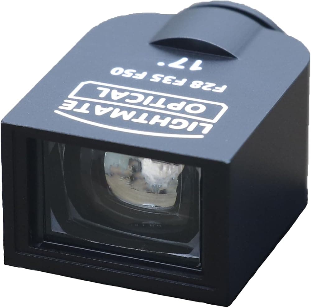 Visor óptico LightMate OV-X2 con marco brillante de 28/35/50 mm, compatible con cámara de telémetro serie Leica M, serie Ricoh GR, Panasonic S9, negro