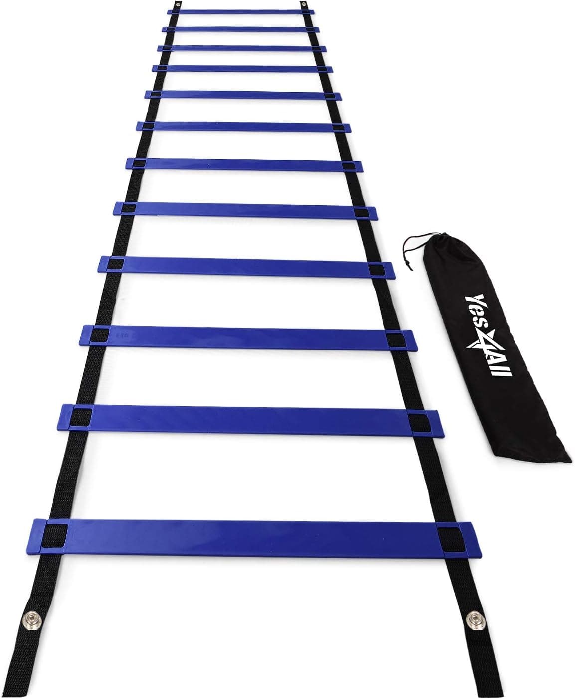Yes4All Equipo de entrenamiento de velocidad con escalera de agilidad, escalera de fútbol ajustable para todas las edades con bolsa de transporte, duradera, portátil, varios colores y peldaños