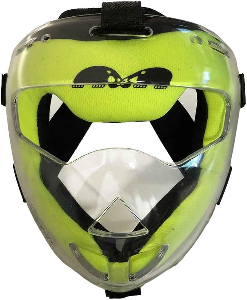 TK Mascarilla de hockey verde lima para adultos de hockey sobre césped