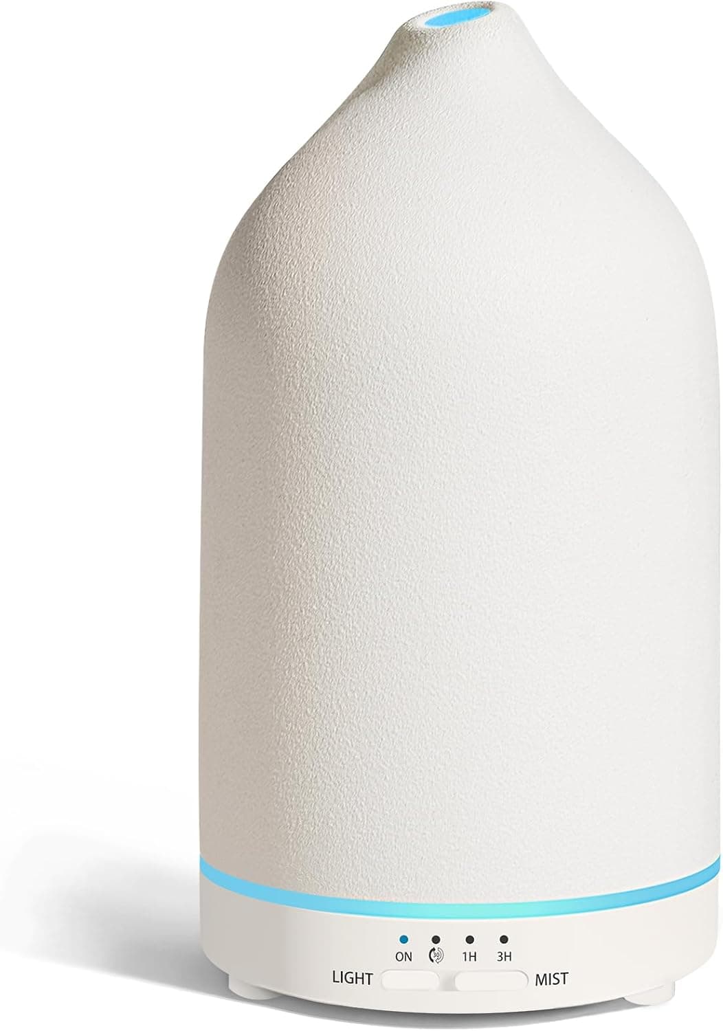 URPOWER Difusor de aromaterapia de aceite esencial de cerámica de 180 ml para el hogar | Disfrute de una aromaterapia relajante con niebla ultrasónica, protección de apagado automático e iluminación LED de 7 colores todos los días