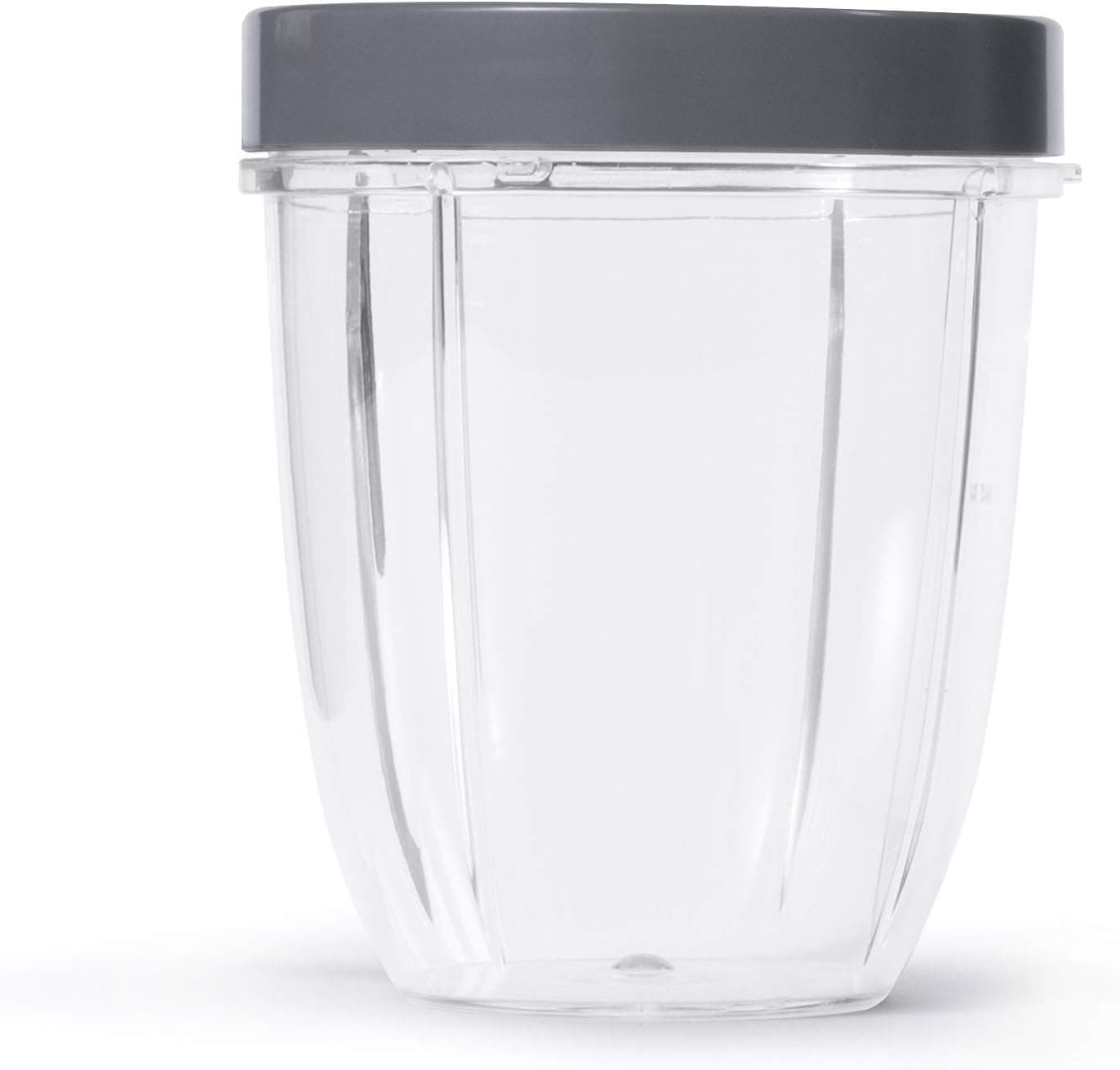 NutriBullet 18 Ounce Short Cup with Standard Lip Ring, Clear/Gray (NBM-U0269)