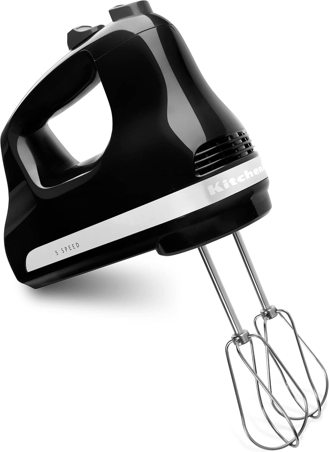 Batidora de mano KitchenAid 5 Ultra Power Speed, KHM512, negro ónix | 5 velocidades, cable giratorio bloqueable, batidores turbo, botón de liberación fácil, batidores aptos para lavavajillas