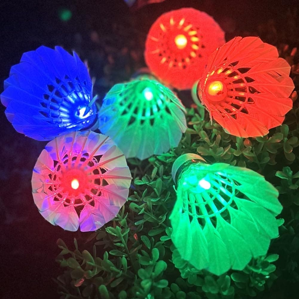 Birdies de bádminton LED, volante colorido LED, noche oscura, plumas de ganso, iluminación de pajaritos, actividades deportivas en interiores y exteriores