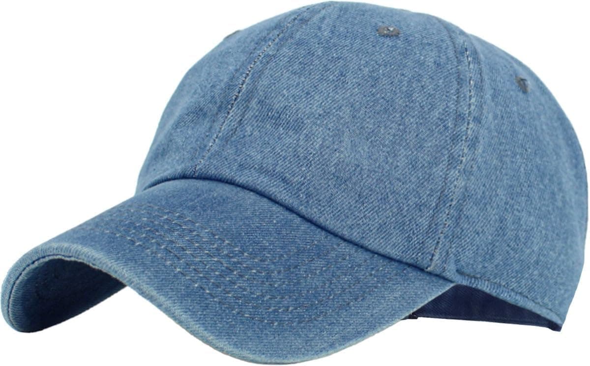 KBETHOS Gorra de béisbol clásica unisex de algodón ajustable con corona baja - Sombrero liso para papá