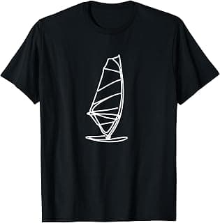 Camiseta de windsurf con diseño de tabla de windsurf