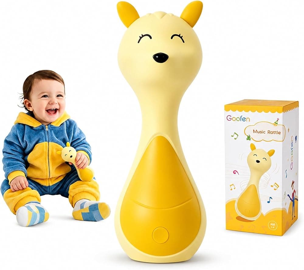 Sonajero musical iluminado para bebés, juguetes sensoriales musicales para niños y niñas | Juguete batido interactivo con letras, números, canciones infantiles y sonidos de la naturaleza en inglés, juguete sensorial de aprendizaje temprano para bebé
